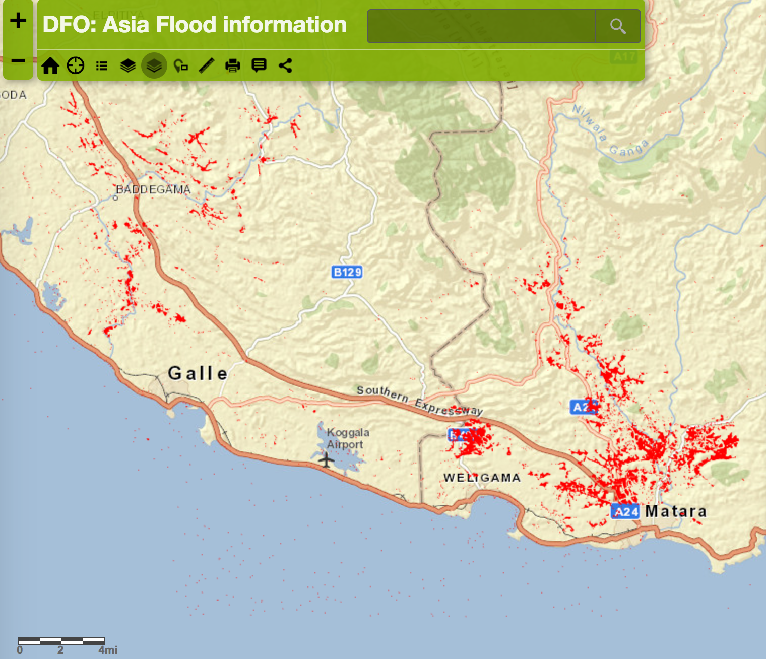 Sri Lanka Flood Map